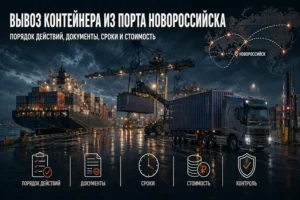 Вывоз контейнера из порта Новороссийск: порядок действий, документы, сроки и стоимость