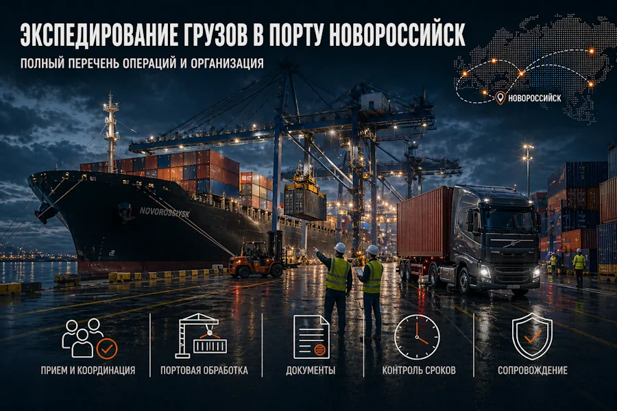 Экспедирование грузов в порту Новороссийск: полный перечень операций и организация