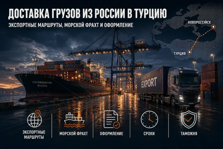 Доставка грузов из России в Турцию: экспортные маршруты, морской фрахт и оформление