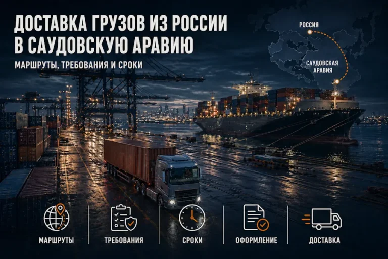 Доставка грузов из России в Саудовскую Аравию: маршруты, требования и сроки