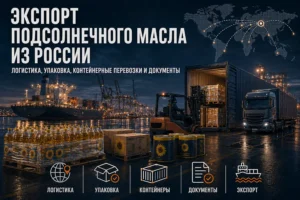 Экспорт подсолнечного масла из России: логистика, упаковка, контейнерные перевозки и документы
