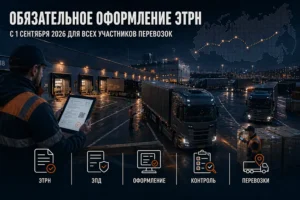 Обязательное оформление ЭТрН с 1 сентября 2026 для всех участников перевозок