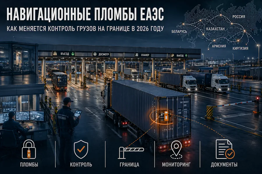 Навигационные пломбы ЕАЭС: как меняется контроль грузов на границе в 2026 году