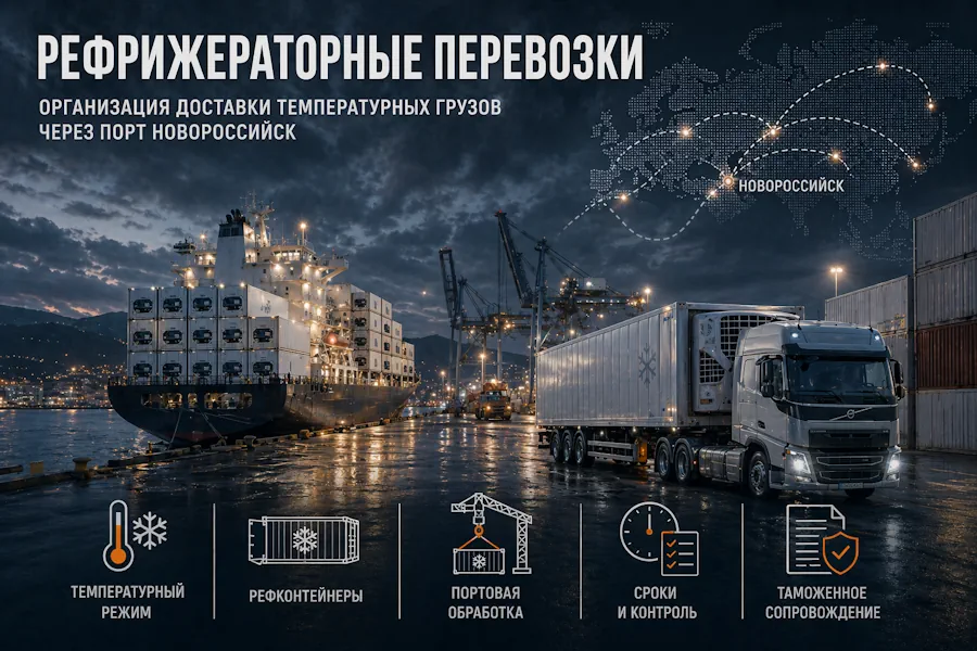 Рефрижераторные перевозки: организация доставки температурных грузов через порт Новороссийск